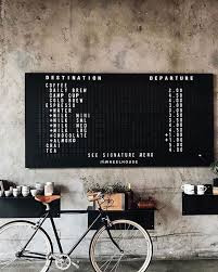 Coffee Shop Menu Board That Looks Like A Train Station Departure Board Clever Coffee Shop Menu Boar Coffee Shop Menu Board Coffee Shop Design Coffee Shop Menu