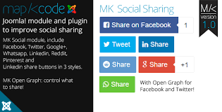 Mk Socials Open Graph And Social Sharing For Joomla By Mapk Open Graph Meta Tags And Social Share Buttons For Joo Social Sharing Joomla Social Share Buttons