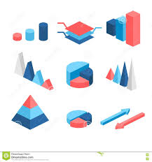 Isometric Flat 3d Infographic Elements With Data Icons And