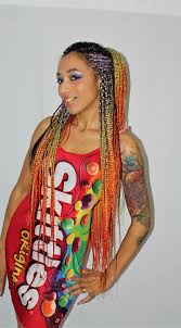 Black And Rainbow Box Braids Pin On My Rainbow