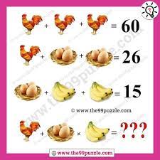 She counted 40 heads and 126 legs. Egg Hen Bananas Puzzle With Answer Viral Puzzle The 99 Puzzle