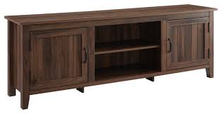 This console table plan builds a rustic farmhouse style table with two drawers and a lower shelf for storage. 70 Modern Farmhouse Wood Tv Stand Dark Walnut Transitional Entertainment Centers And Tv Stands By Walker Edison Houzz