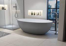 Freistehende badewanne 185×90 cm constanta extra acryl. Freistehende Badewanne Aus Mineralguss Relax Grau Weiss 176x103cm