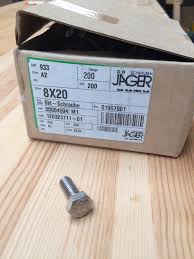 Dies ist das ersatzteil sechskantschraube m8x20 für das online x 6.5 quad aus der kategorie bremsanlage vorne. Mounting Systems Schrauben Jager Gmbh 200er Packung Sechskantschraube M8x20 A2 Din933 Fastening Elements Secondsol