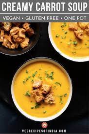 Carrot Soup Creamy Thick Carrot One Pot Soup Vegan Glutenfree Recipe Carrotsoup Vegancarrotsoup Creamyc Carrot Soup Vegetable Soup Recipes Veg Recipes