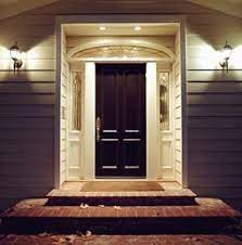 Orange warms up the front of the house and creates a new and different look for your home. Front Door Design Main Door Design Front Door Lighting