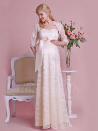 Maybe you would like to learn more about one of these? Elegante Umstandsmode Brautkleid Schwanger Empire Lang Champagner Spitze Mit Jacke Gurtel