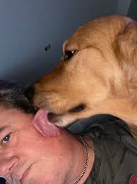 Stumbled upon this big woofer this afternoon! Such soft and fluff and drool.