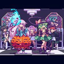 心綺楼四周年記念のドット絵でござい 東方 かわいい ドット絵 8ビットアート