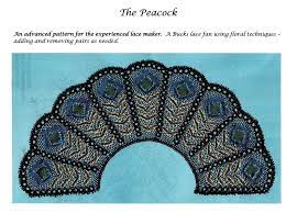 Plus surface emgroidery, huckaback embroidery (swedish darning), and fringe. The Peacock Bucks Point Fan Stuart Johnsons Lace Bobbin Shop