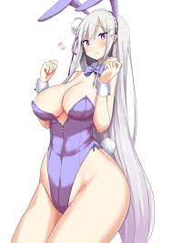 Emilia in a bunny girl outfit. : r/hentai