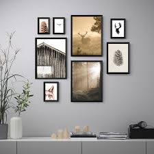 Knoppang إطار مع صورة طقم من 8 في الغابة Ikea