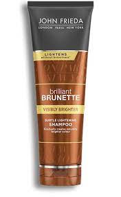This line of products includes a hair lightening spray. Visibly Brighter Shampoo For Colored Hair John Frieda