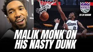 Malik Monk talks about his NASTY dunk vs Jazz