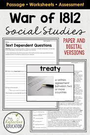 War Of 1812 Social Studies In 2020 Social Studies Worksheets Social Studies Social Studies Elementary