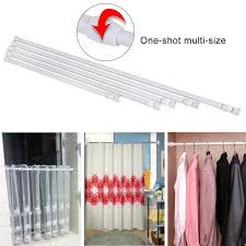 Pertaining to curtain rod bath better you choose your curtain rod made of nickel. Spring Loaded Extendable Telescopic Shower Curtain Rail Rod Pole Rods Rails Shower Curtain Rods Patterer Home Garden