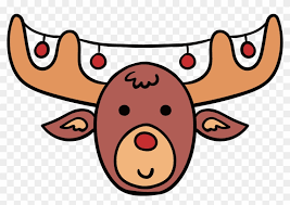 Clipart Royalty Free Stock Reindeer Christmas Antler Animados Dibujos De Cabeza De Reno Navideno Png Download 958816 Pikpng
