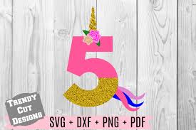 Download 5th Unicorn Birthday Svg 142432 Svgs Design Bundles