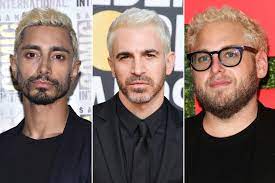 Platinum blonde men's hairstyles accompanied with natural color dark beards make a seductive couple, right? Platinum Blond Hair Is The Hot New Trend For Hollywood Men