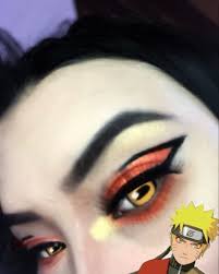 Naruto Sennin Mode Make Up Look In 2020 Anime Makeup Cosplay Makeup Orange Makeup