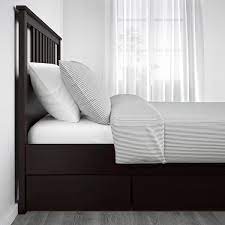 Many shops sell ikea sized mattresses and beds that will fit a normal ikea mattress. Hemnes Bed Frame With 2 Storage Boxes Black Brown Luroy Ikea
