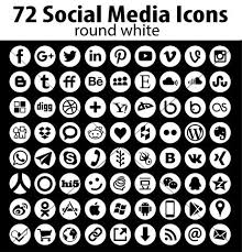Black And White Social Media Icons For Email Signature Round Social Media Icons White New Socialmediaicons Social Media Icons Social Media Icons Vector Icon