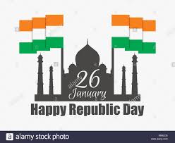 happy republic day of india national flag and simbol of