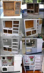 Play Kitchen Diy Projects From Tv Cabinets Diy Kids Kitchen Diy Play Kitchen Diy Furniture Hacks