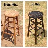 Pin By Jj Thompson On For The Home Diy Stool Diy Bar Stools Bar Stool Makeover