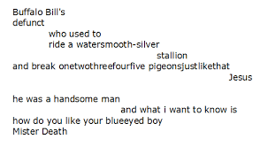 E E Cummings Buffalo Bill Free Verse Poetry Free Verse Verse