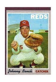 1975 topps mini johnny bench cincinnati reds #260 baseball card. 1970 Topps Johnny Bench Cincinnati Reds 660 Baseball Card For Sale Online Ebay