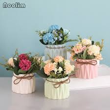 Why not accessorise your living room. Simple Modern Nordic Ceramic Vase With Artificial Flowers Home Office Desktop Decor Indoor Garden Decorative Flower Vase Vases Aliexpress