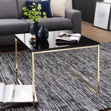 Mobel Wohnen Wohnling Couchtisch Riva 60x50x60 Cm Schwarz Gold Sofatisch Beistelltisch Mobel
