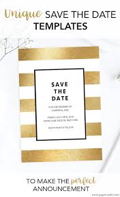 This Elegant Gold Stripes Save The Date Card Assures You That Your Friends And Family Reserve A Spot In Diy Wedding On A Budget Save The Date Cards Diy Wedding