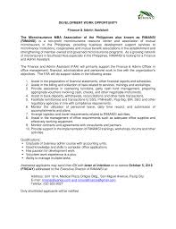 Search for an individual also highly skilled in finances and marketing. For Immediate Hiring Microinsurance Mba Association Of The Philippines Inc Mimap Or Rimansi Is Looking For A Finance And Admin Assistant Who Will Provide Support In Office Management Financial Administrative And Personnel