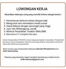 Email surat lamaran ke : Lowongan Kerja Medan Terbaru 2018 Di Pt Ramayana Lestari