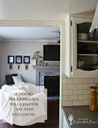 adding beadboard wallpaper to our