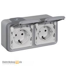 In fluren und treppenhäusern für sichere orientierung. Legrand 069742 Steckdose 2 Fach Waagerecht Aufputz Plexo 55