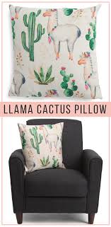 Llama Cactus Pillow Boho Bohemian Cacti Desert Llamas Modern Decor Design Living Room Bedroom Affiliat Cactus Decor Bedroom Llama Decor Cactus Decor