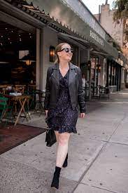 J Mclaughlin Floral Dress Leather Jacket I Wit Whimsy Fall Floral Dress Winter Outfit Inspiration Leather Jacket Dress