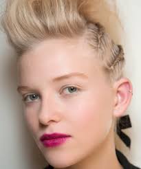 Braiding the hair along the nape of the neck to form a horizontal band is a trendy way to create a decorative border at the back above which you can arrange your hair to look like an upstyle. Updos For Short Hair Short Hair Updos