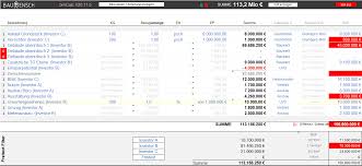 Im prinzip sind in dieser excel vorlage zwei verschiedene funktionen integriert. Excel Vorlage Fur Baukosten Bmcalc Baumensch
