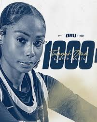 𝐎𝐧𝐞 𝐭𝐡𝐨𝐮𝐬𝐚𝐧𝐝…𝐚𝐧𝐝 𝐜𝐨𝐮𝐧𝐭𝐢𝐧𝐠 👏, Taleyah Jones scored  her 1,000th career point against Wichita State! Congratulations, Taleyah!  🎉, #ORUWBB
