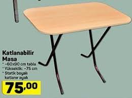 Katlanabilir Masa 60x90 Cm Indirimde Market