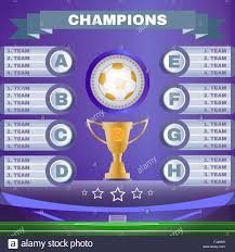 soccer champions scoreboard template on purple backdrop