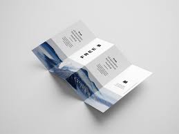 Free Accordion Brochure Mockup Free Mockup Brochure Mockup Free Brochures Mockups Photoshop Mockup Free