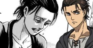 After his city was destroyed, his father who possessed attack titan in him rushed to where he was and took him to the woods and injected him with a liquid that turns humans into titans and let eren eat him. Attack On Titan Reveals Eren S Fate