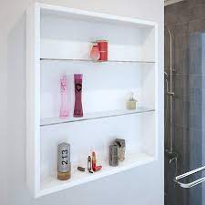 Glass shelves complement any decor. Patello White Glass Shelf Wall Storage Buy Online At Bathroom City