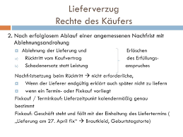 Nach dem eintritt der fälligkeit einer lieferung, muss zunächst eine mahnung an den lieferer (schuldner) mit einer nachfrist versendet werden. Ppt Leistungsstorungen Powerpoint Presentation Free Download Id 5992911