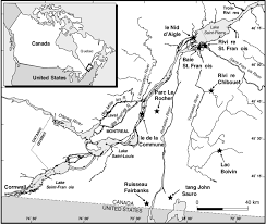Humans have fished the rich river and hunted its tributary lands for some 10,000 years. Map Of Localities In The St Lawrence River Basin In Southern Quebec Download Scientific Diagram